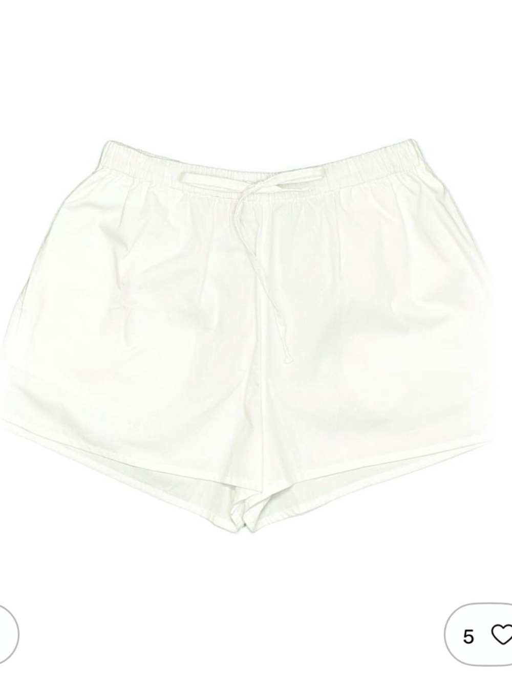 Anthropologie White Elastic-Waist Shorts